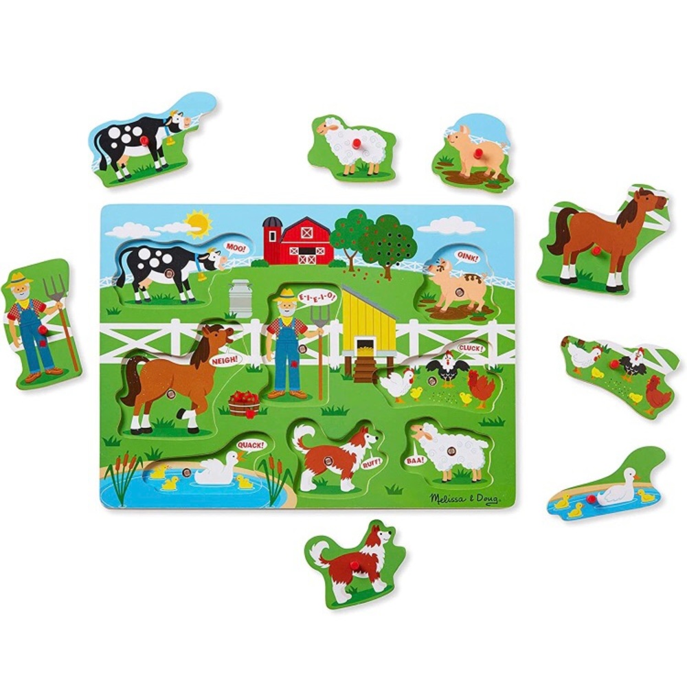 NWT Melissa & Doug - See & Hear Sound Puzzle - Old MacDonald’s Farm - Ages 2+